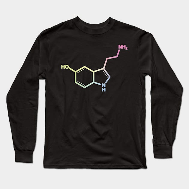 Serotonin - Colorful Long Sleeve T-Shirt by ScienceCorner